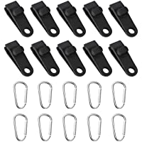 MIZOMOR 20 Piezas Clips para Carpa Abrazaderas Tiendas Campaña Clip Toldos Abrazaeras Clips Plástica Pinza Sujeción…